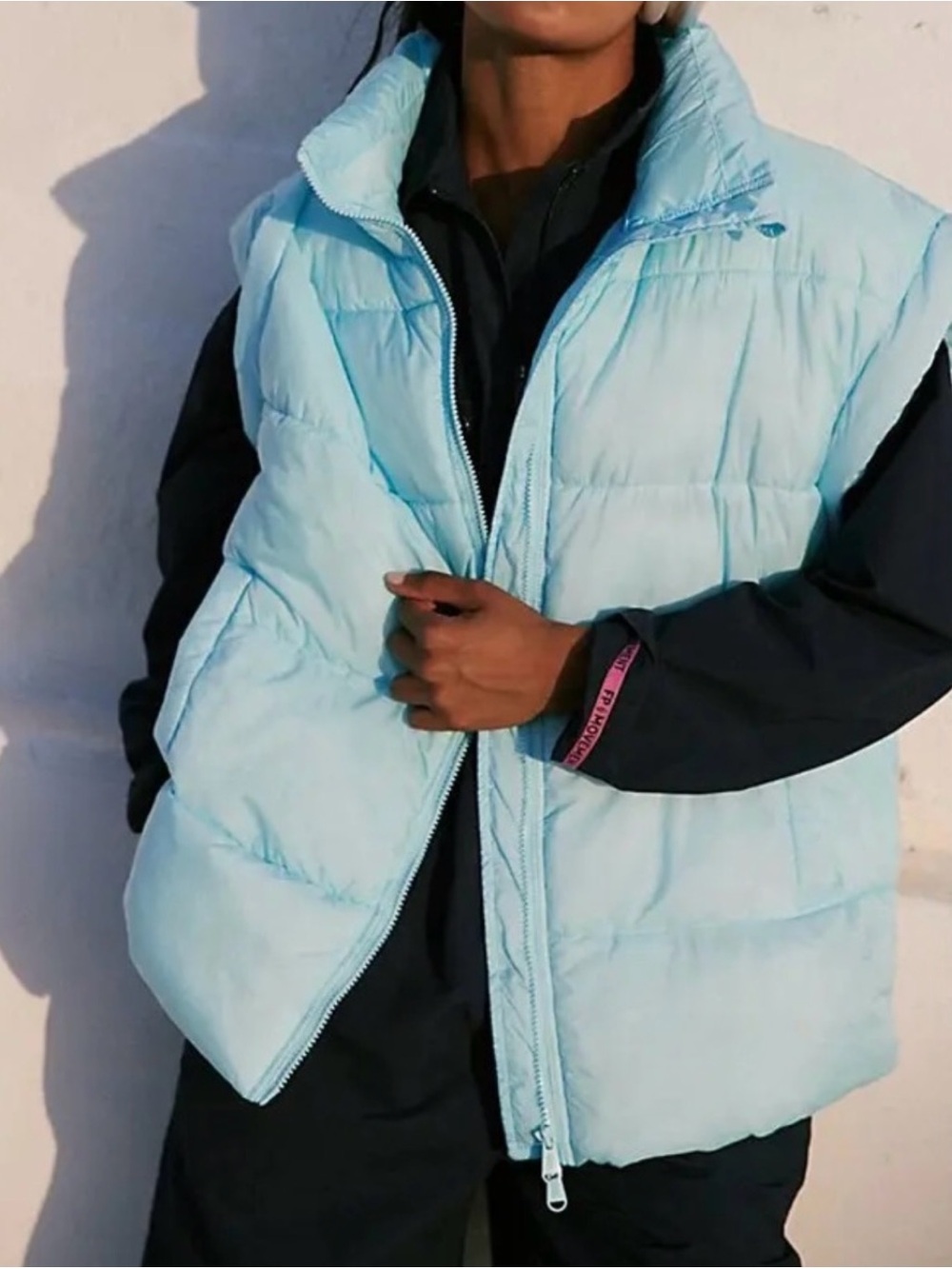 FP Movement In A Bubble Puffer Vest Size Small RT $148 Reflection Blue
